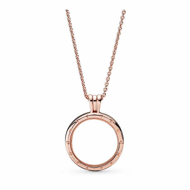 Pandora Rose™ Floating Locket Necklace - Pandora Rose/Glass - Canada | AO3023EA